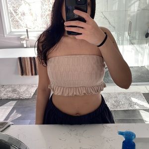 Zara tan bandeau top